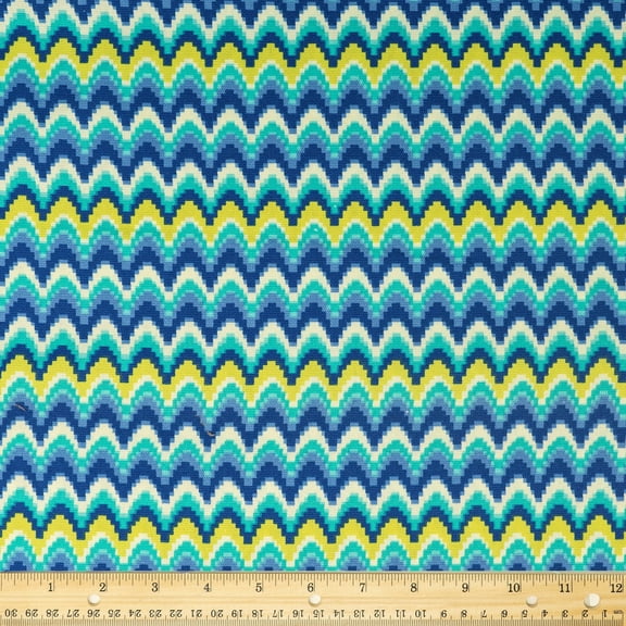 Waverly Inspirations 45" 100% Cotton Ikat Sewing & Craft Fabric 8 yd By the Bolt, Azure