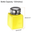 thumbnail image 2 of Uxcell Solvent Alcohol Dispensers 120ml(4oz) Push Down Liquid Dispenser Pump w Stainless Steel Lid, Yellow, 2 of 6