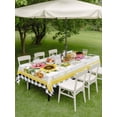 thumbnail image 4 of Outdoor Tablecloth with Umbrella Hole for Patio/Picnic/Party/Camping, Sunflower Waterproof Table Cloth Rectangle Table Cover Washable, Pink Yellow Floral Elegant Pastoral Botanical (60"x 120"), 4 of 8