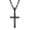 Black, variant on 925 Sterling Silver Cross Necklace for Men Women 5mm Stainless Steel Diamond-Cut Durable Cuban Link Curb Chain for Men Mens Silver Crucifix Cross Pendant Necklaces Jewelry 16 inches Gifts