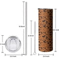 thumbnail image 5 of 20oz Halloween Spooky Icons Pattern Skinny Tumblers Stainless Steel Tumbler with Lid and Straw,Vacuum Insulated Double Wall Travel Tumbler Cups with Cleaning Brush for Coffee,Tea, 5 of 6