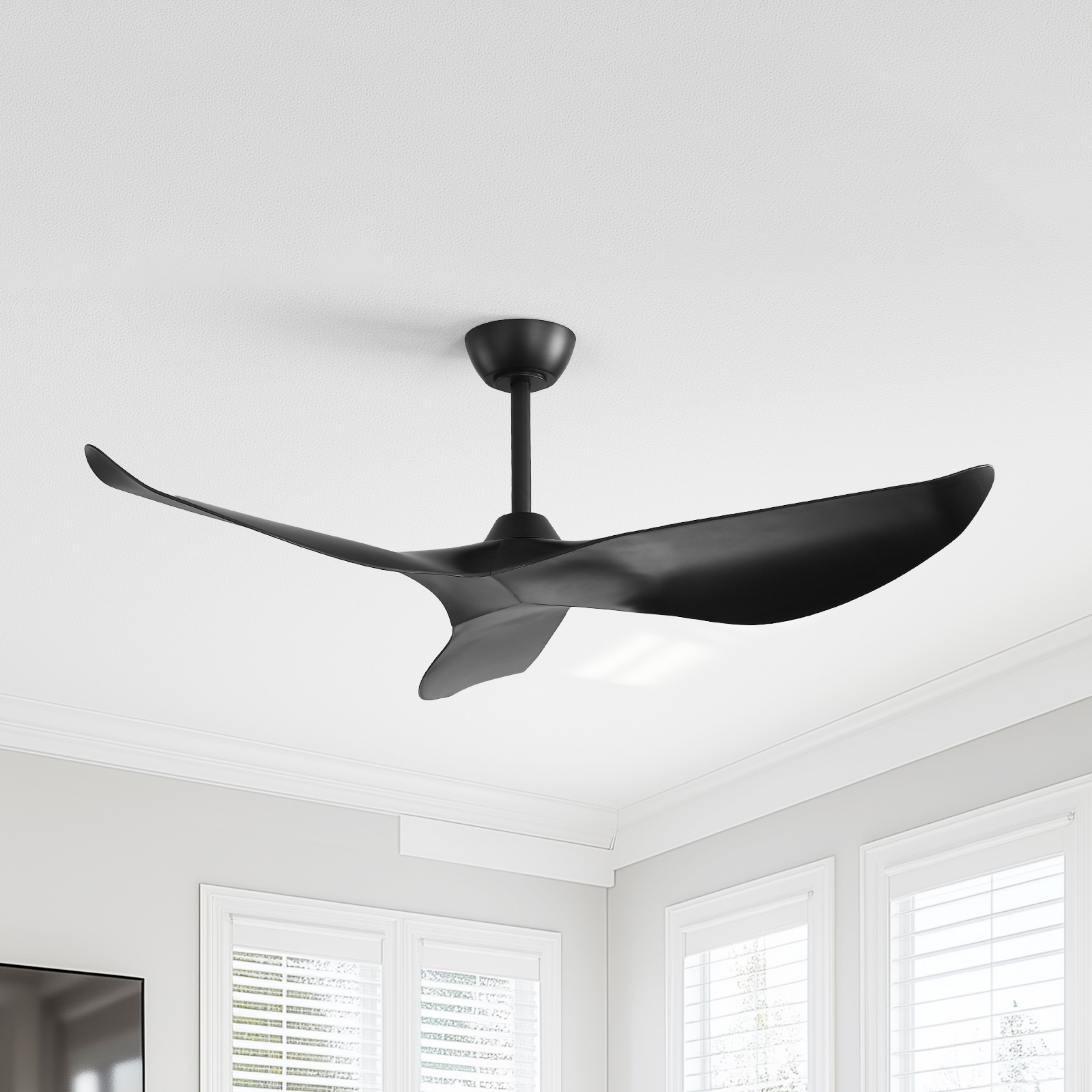 Sofucor 38 Inch Wood Ceiling Fan with Reverse Airflow Remote Control For Living Room Bedroom Dining Room(No Light)