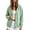 Green, variant on Button up Hoodies for Women, Soft Fleece Hooded Sweatshirt, Lightweight Casual Solid Color Long Sleeve Fall Jackets with Side Pockets, M