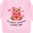 thumbnail image 3 of Inktastic My Great Grandma Loves Me Bear and Hearts Toddler Sweatshirt, 3 of 4