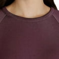 thumbnail image 3 of Eddie Bauer Ladies' Fleece Lined Crewneck Sweater, Wine XL, 3 of 3