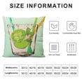 thumbnail image 5 of WERPE  Summer Time Throw Pillow Cases Tiki Bar Mai Tai Cocktail&nbsp;Decorative Cushion Covers Blue Hawaiian, Kiwi Mojito Quotes Pillowcase Holiday Home Couch Decor Square, 5 of 5