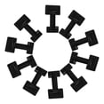 thumbnail image 4 of SHOWERORO Concrete Mold Buckle 35Pcs Black Plastic for Diy Flower Pot and Planter, 4 of 6