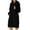 Black, variant on Women Hoodies Dress Tunic Oversized Sweatshirt Solid Long Sleeve Hooded Pullover Loungewear Hoodie Dress with Pocket S-XXL