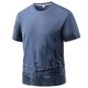 thumbnail image 1 of Blusas y camisas de manga corta y cuello redondo para hombre. Camisa informal de poliéster de cuello redondo, cómoda y lisa., 1 of 3