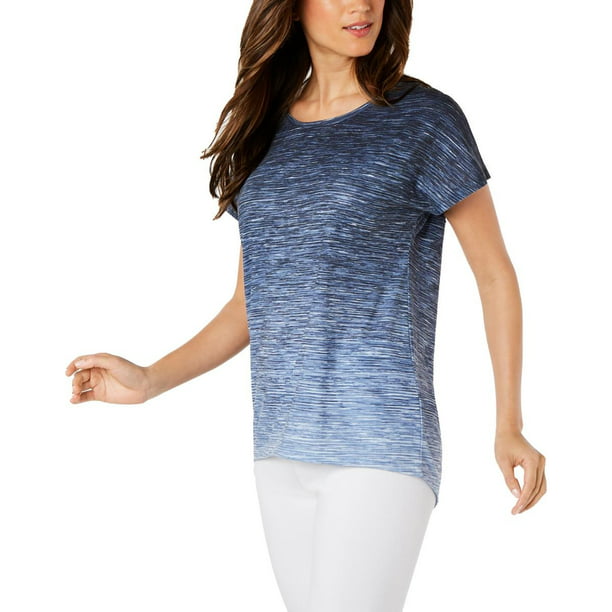 Ideology - Ideology Women's Space Dye Ombre T-Shirt Blue Size Small ...