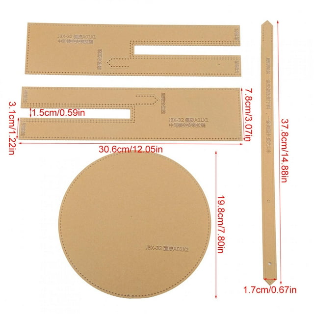 Conjunto De Plantillas De Acrílico, Plantilla De Patrón De Bolso, Artesanía De Cuero, Bolso De Hombro De Acrílico Transparente, Plantilla De Plantilla De Patrón De Bolso