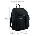thumbnail image 6 of Eastsport Unisex Theo Top Loader Backpack, Black Ripstop, 6 of 10