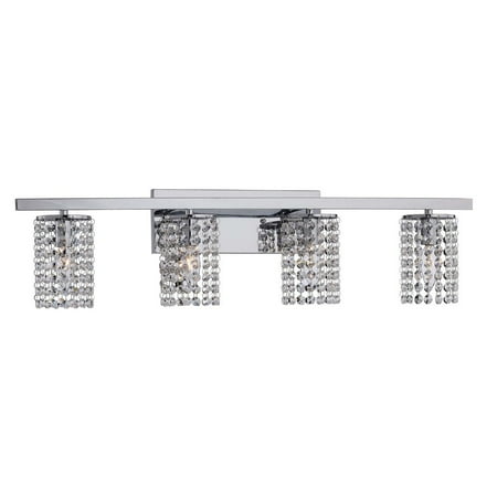 - The Lighting Store Round Shade Chrome and Crystal Wall Sconce