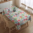 thumbnail image 2 of Pioneer Flower Floral Print Pattern Rectangle Tablecloth 60"x84",Waterproof Polyester Rectangle Table Cloth, Wipeable Spillproof Polyester Tablecloth for Dining, Camping, Indoor and Outdoor, 2 of 5