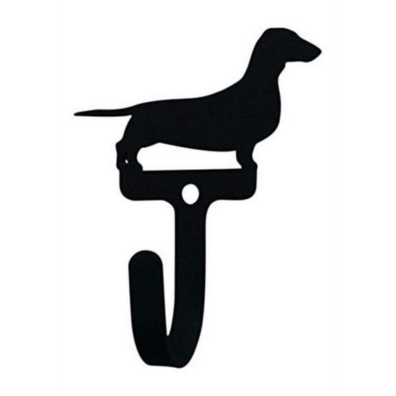 Home Indoor Modern Decorative Black Dachshund - Wall Hook Small