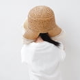 thumbnail image 4 of Baby Toddler Girls Wide Brim Sun Hat Floppy Design Summer Outdoor Beach Visor Cap Sun Protection Hat Coffee 2 Years-7 Years, 4 of 5