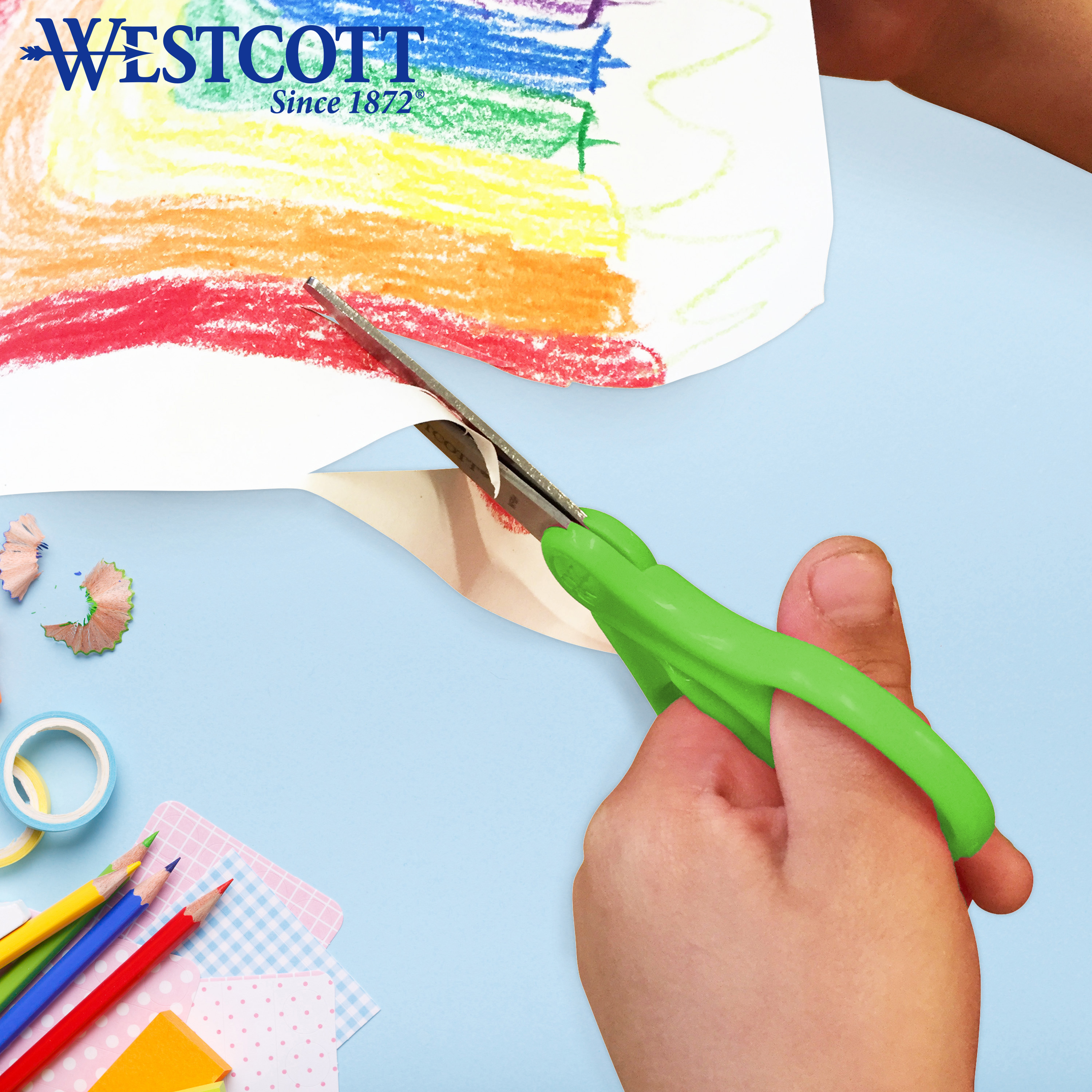 Westcott® Hard Handle Kids Value Scissors, 5", Pointed, Assorted Colors, 2 Pack - image 5 of 9