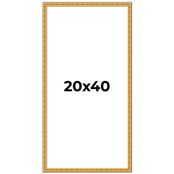 20x40 Frame Gold Real Wood Picture Frame Width 1 inches | Interior Frame Depth 0.5 inches | Edwina