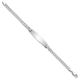 thumbnail image 4 of 14k WG Flat Curb Link Soft Diamond Shape ID Bracelet (Weight: 8.13 Grams, Length: 7 Inches), 4 of 5