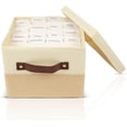 thumbnail image 2 of RIHJIN-Greeting Card Organizer Box with 15 Dividers | Holds 150+ and Collapses When not in Use | Stylish Greeting Card Storage Box Organizer, 2 of 4