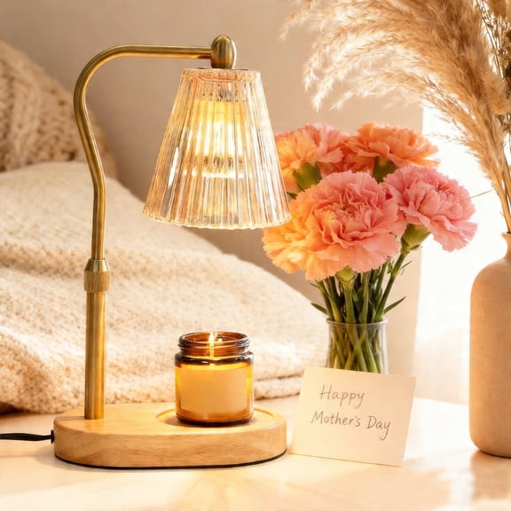 Beslands Candle Warmer Lamp with Timer & Dimmer, Adjustable Height Electric Wax Melter for Scented Jar Candles, Home Bedroom Decor，Mothers‘ day’gift idea