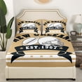 thumbnail image 3 of Football City Sheet Set Football Lovers Sports Game Bed Sheets Set, Rugby Sports Decor Sheets, American Football Cool Sports Bedding Set Queen With 2 Pillowcases (New Orleans), 3 of 6