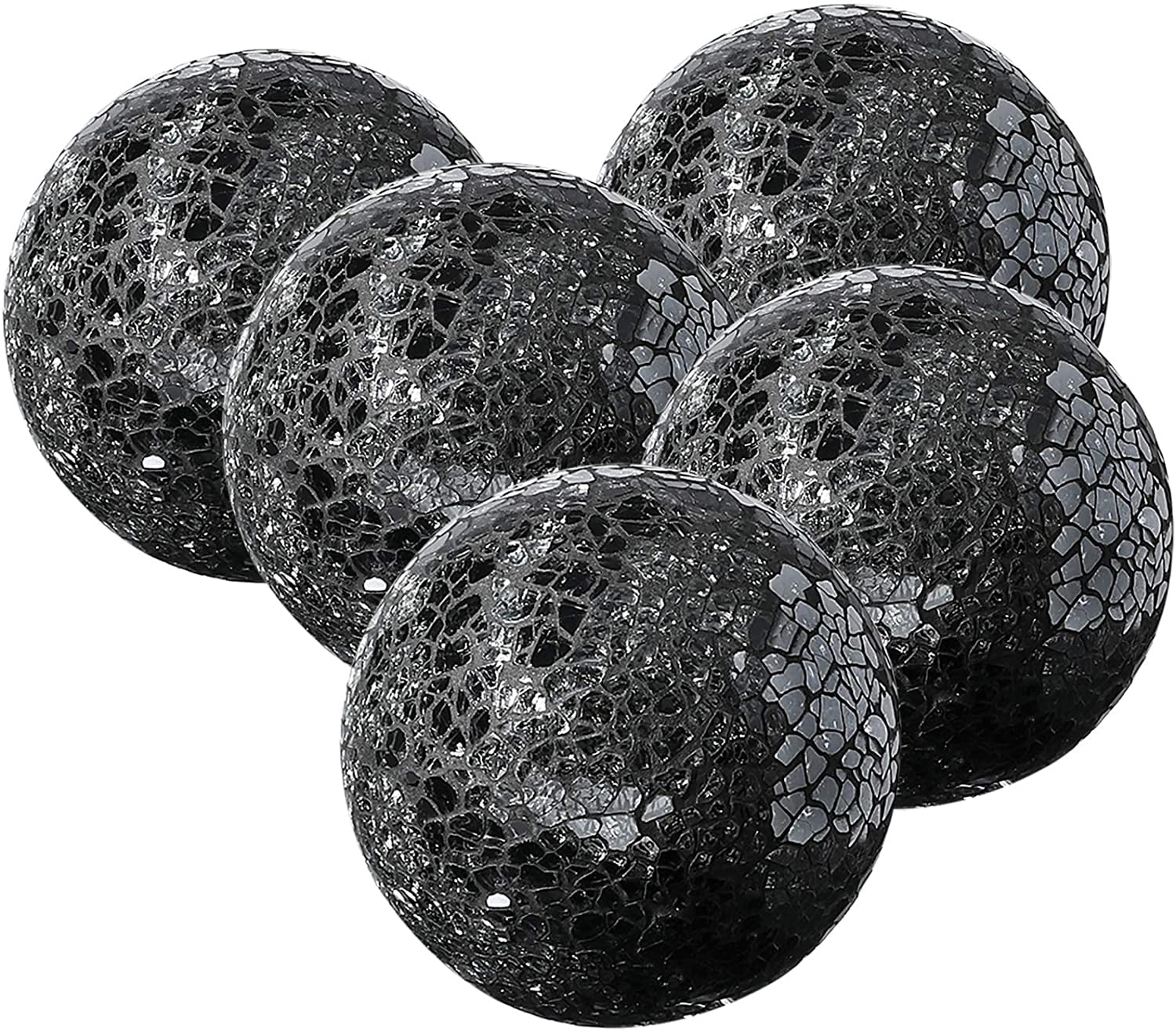Whole Housewares Decorative Balls Set Of 5 Glass Mosaic Sphere Diameter