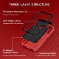 thumbnail image 2 of HSHDLDF for iPhone Xs Case, iPhone X Case Shockproof Dust/Drop Proof 3-Layer Full Body Protection [Without Screen Protector] Rugged Heavy Duty Durable Cover Case for Apple iPhone Xs/X 5.8,Red/Black, 2 of 7