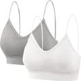 thumbnail image 1 of WZXFASHION Lady's Two Piece Set Seamless Top Strap Breast Pad Thread Plus Size Underwear Bra D XL, 1 of 3