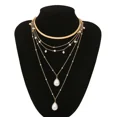 thumbnail image 5 of Women's Fashion Layered Beaded Clavicle Chain Gold, 5 of 5