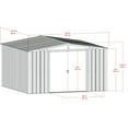 thumbnail image 4 of Arrow Essentials 10 x 10 x 6 ft Charcoal Steel Shed, 4 of 19