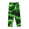 thumbnail image 4 of Sigee Green Lightning Print Women's Soft Pajama Pants - Breathable and Comfortable Lounge Sleep Bottoms with Elastic Waistband and Pockets-, 4 of 9