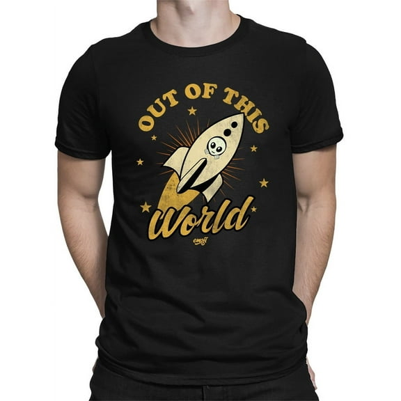 Out of This World - Alien Emoji Rocket Adventure Graphic Men's T-shirt