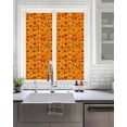 thumbnail image 2 of Window Privacy Film Orange Halloween Stained Glass Window Film Decorative Sun Block Window Cover Horror Pumpkins Evil Bat Window Clings Static Adhesive Sticker for Bathroom 17.7"x39.3", 2 of 7