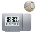 thumbnail image 2 of Reloj despertador digital de proyección para dormitorios, reloj despertador grande con proyección en el techo con puerto USB, respaldo de batería, proyector de 180 °, pantalla LED Ormromra 2034714-2, 2 of 9
