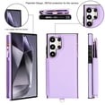thumbnail image 6 of for Samsung Galaxy S24 Ultra Crossbody Wallet Phone Case with Card Holder&Zipper, Back Flip Folio PU Leather Kickstand Card Slots Double Magnetic Clasp Shockproof Case for Women Girls,Lightpurple, 6 of 8