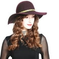 thumbnail image 2 of ANGELA & WILLIAM FL2285 Women's Wide Brim 100% Wool Snakeskin Band Floppy Hat, 2 of 16