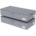 thumbnail image 2 of Foldable Underbed Storage Bags  Containers Bin with Lids  Large Under Bed Organizer Box  with Sturdy Zipper und Label Holders  for Clothing  Pack, 2 of 6