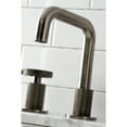thumbnail image 4 of Kingston Brass KS141BSSRKX Webb Widespread Bathroom Faucet with Knurled Handle and Push Pop-Up Drain, Black Stainless, 4 of 8