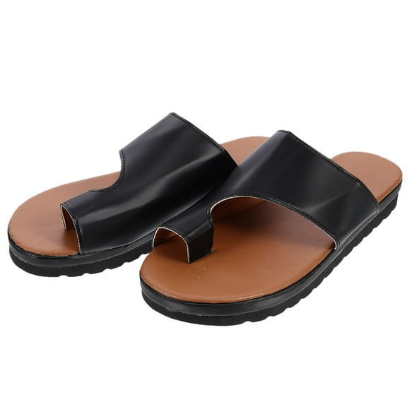 HOMEMAXS Comfortable Sandals for Women with Breathable PU Material Leopard Color Each Pair Includes Skid