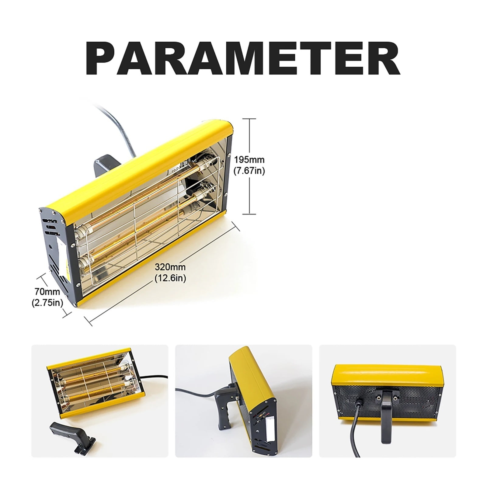 Shortwave Infrared Heat Lamp for Paint Drying Car Body Repair Paint Booth Light ,High Heat Dissipation Performance