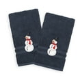 thumbnail image 5 of Authentic Hotel and Spa Snowman Embroidered Turkish Cotton Hand Towels (Set of 2) White, 5 of 5