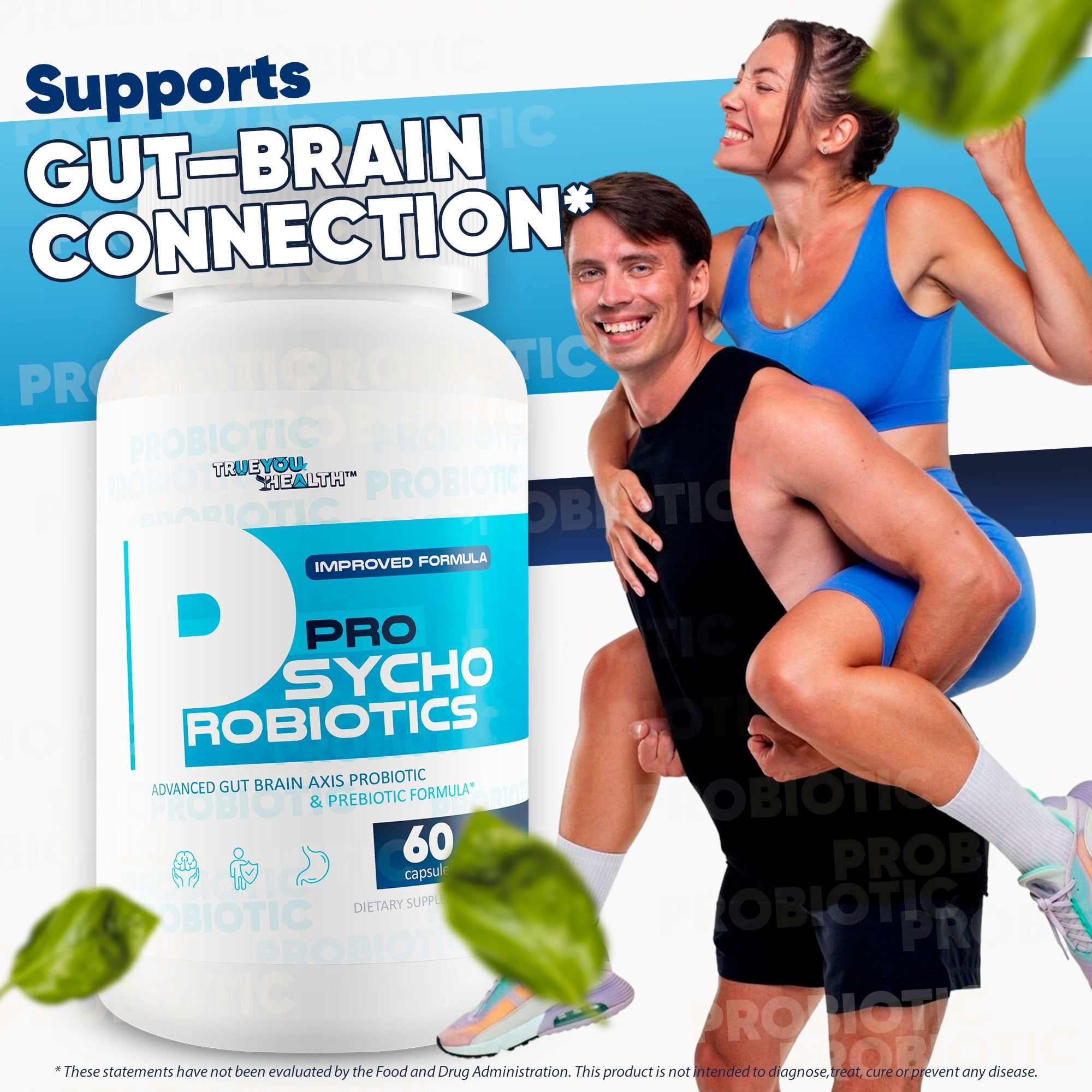 Pro Psycho Probiotics - Our Best Mood Supplement & Gut Brain Axis Supplement - Happy Brain Probiotics with Vitamin D - Happy Mood Pills for Women Men Psychobiotics Probiotic Mental Health Supplements
