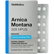 VitaMedica , Arnica Montana , 30X , HPUS , Made in USA , Plant Based , Bruising , Swelling & Inflammation , Muscle Pain Relief , Post Surgery , Homeopathic Remedies , Arnica Tablets , 30 Ct 30 Count (Pack of 1)