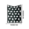 thumbnail image 2 of New Flannel Halloween Cute White Ghost Festival Shawl Blanket Nap Blanket, 2 of 4