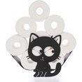 thumbnail image 1 of Toilet Roll Holder Metal Paper Holder Kitten Shaped Paper Storage For Bathroom (black), 1 of 5