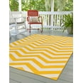 thumbnail image 3 of Unique Loom Outdoor Coastal Collection Area Rug - Dalgalar (5' 3" x 8' Rectangle Yellow/Ivory), 3 of 8