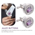thumbnail image 3 of KONTONTY 1 Paire de Boutons Uniques pour Smoking Boutons Alliage Violet Rond Décontracté et Formel, 3 of 8