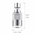 thumbnail image 3 of Faucet Water Filter for Kitchen Sink with Stainless Steel Mesh Core, 1-Pack, Silver and Clear, for Home Tap Water Filtration, 3 of 6