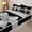 Black Grey, variant on Homewish Blue Glitter Print Bow Zipper Twin Comforter Sets with Fitted Sheet and 2 Pillowcases, Checkered Grid Zipper Bedding Set, Polka Dots Reversible, 4-Piece